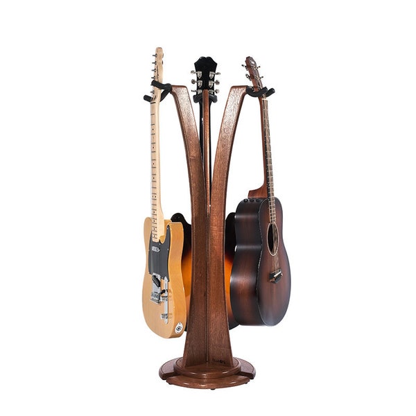 Ruach GS-1 Triple Wooden Acoustic/Electric Guitar Stand - 3 Guitars