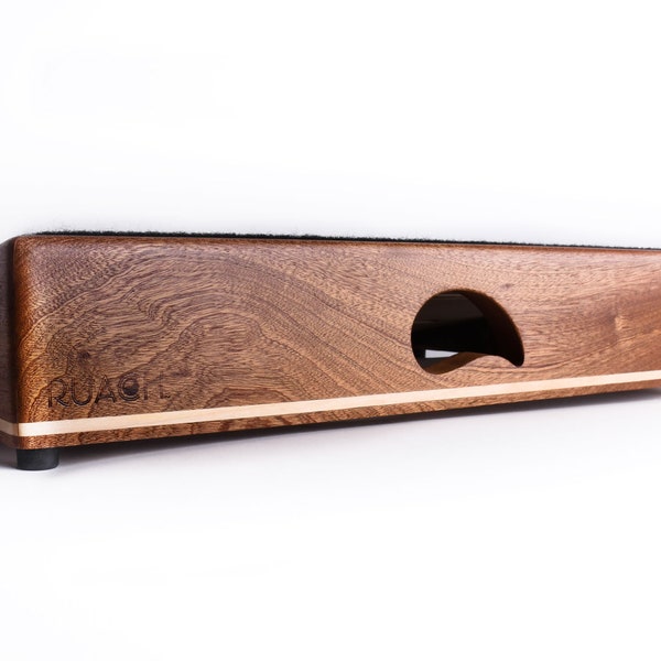 Ruach Foxy Lady Pedalera hecha a mano de madera dura para efectos de guitarra y estuche pequeño/mediano/grande/extra grande (generación 3)