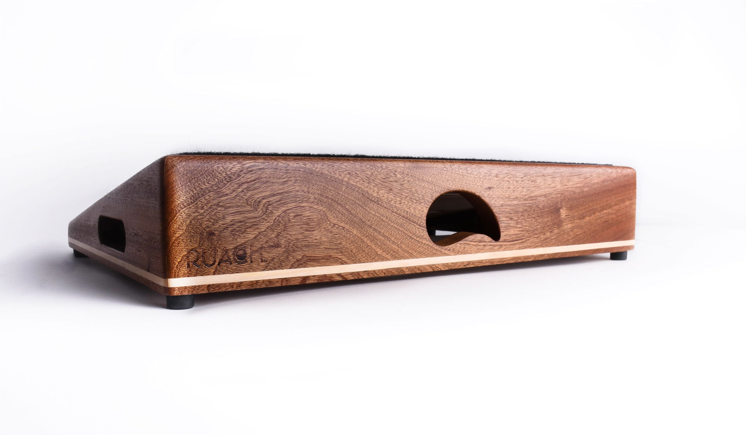 Ruach Foxy Lady Handmade Hardwood Pedal Board Pedalboard for Guitar Effects and Case Small/Medium/Large/Extra Large (Generation 3)