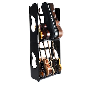 Ruach GR5 Stackable Guitar Rack for 5 Guitars and Cases Black or Birch zdjęcie 5