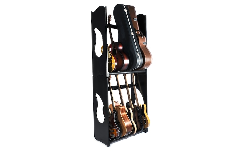 Ruach GR5 Stackable Guitar Rack for 5 Guitars and Cases Black or Birch zdjęcie 5