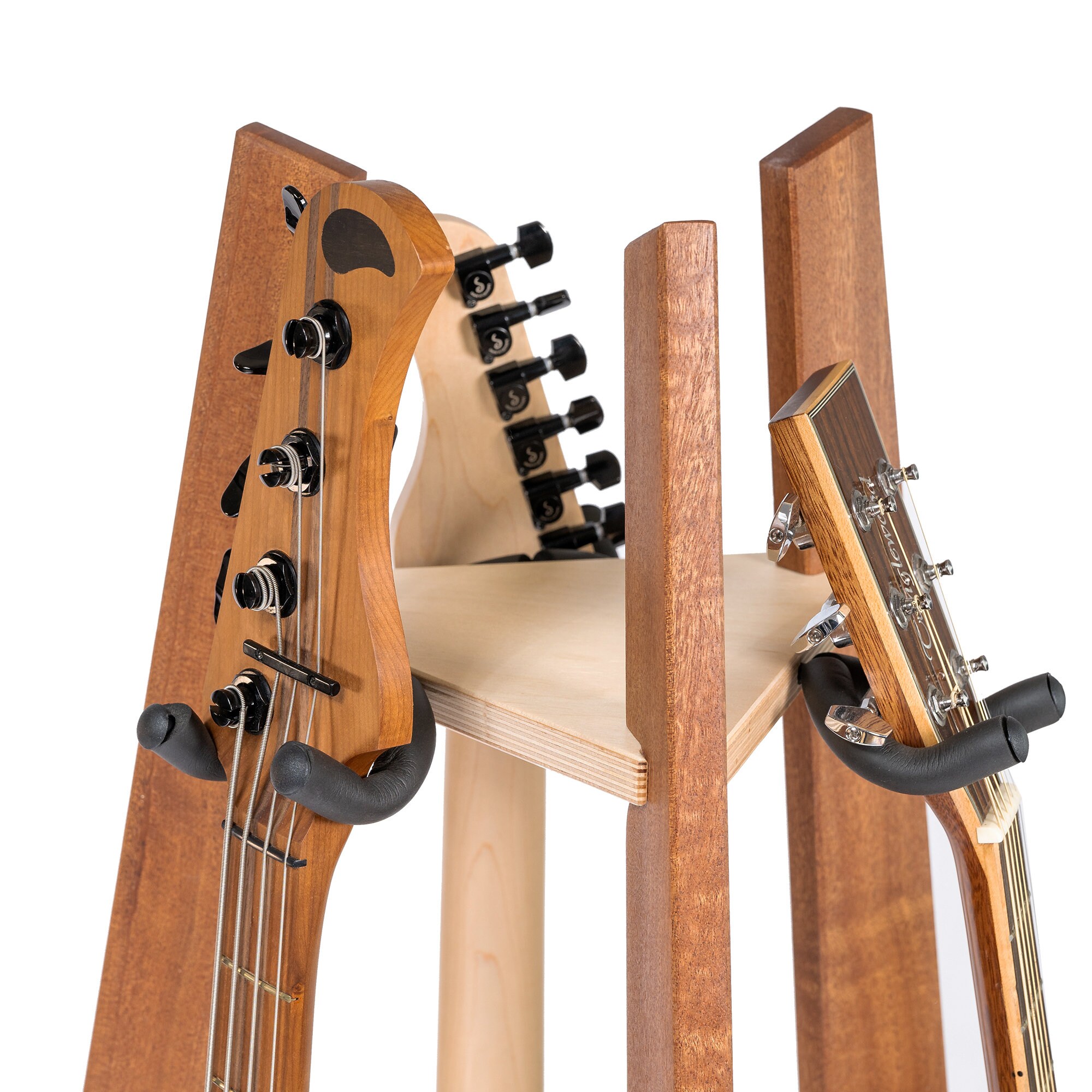 Ruach Wooden 3 Way Multi Guitar Stand Display Rack Etsy