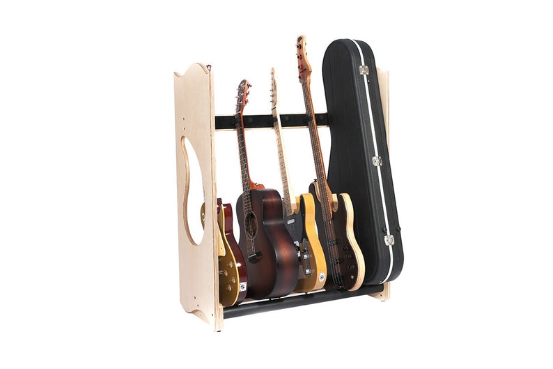 Ruach GR5 Stackable Guitar Rack for 5 Guitars and Cases Black or Birch zdjęcie 7