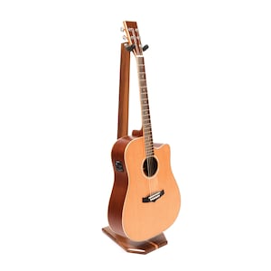 Ruach GS-5 Wooden Guitar Stand for Acoustic and Electric Guitar - Walnut and Cherry
