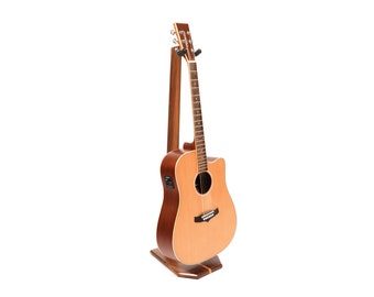 Soporte de madera Ruach GS-5 para guitarra acústica y eléctrica - Nogal y cerezo
