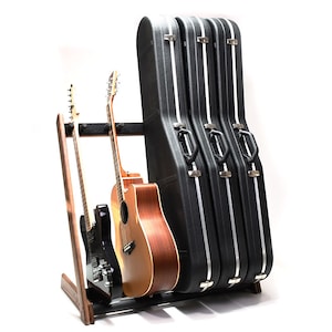 Ruach GR-2 Customisable 5 Way Wooden Guitar Rack and Holder for Guitars and Cases Mahogany Walnut Cherry Birch Black White image 1