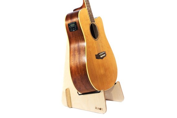 Soporte Para Guitarra Ruach GS-1 - Soporte De Madera Maciza Hecho A Mano Para Guitarra Eléctrica O Acústica