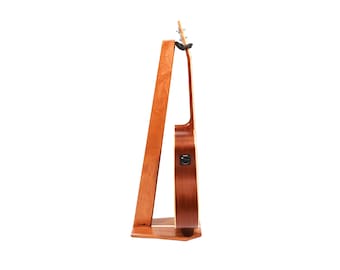 Ruach GS-5 Wooden Hardwood Guitar Stand Holder for Acoustic and Electric Guitar