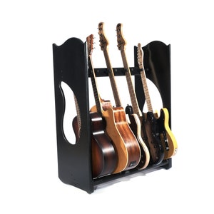 Ruach GR5 Stackable Guitar Rack for 5 Guitars and Cases Black or Birch zdjęcie 4