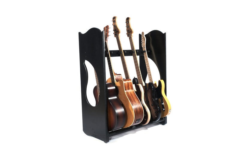 Ruach GR5 Stackable Guitar Rack for 5 Guitars and Cases Black or Birch zdjęcie 4