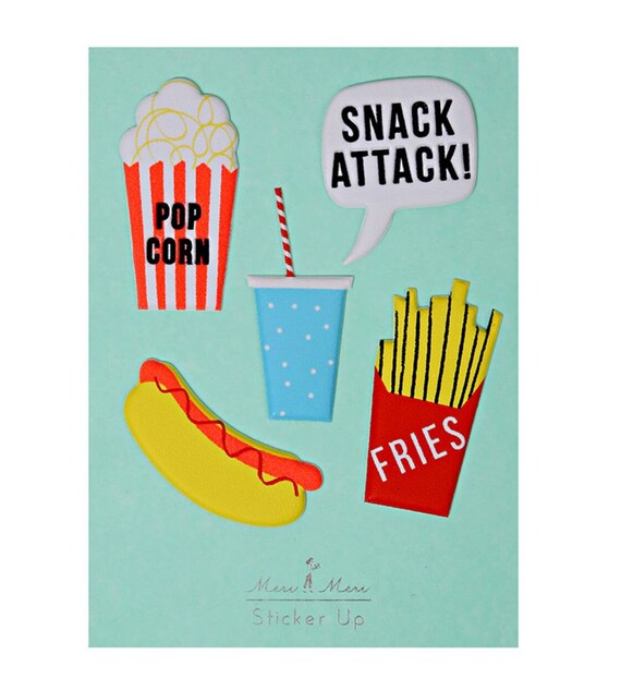 Snack Attack Stickers Etsy