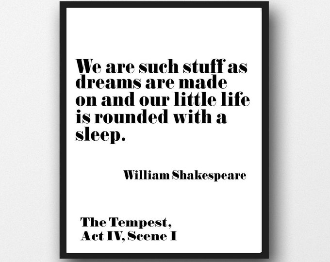 Shakespeare Literary Print Literary Poster The Fault In Our Stars Shakespeare Quote John Green Literature Quote Literature Gift for Dorm