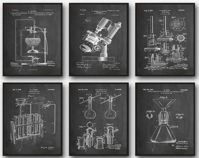 Science Posters Science Decor Laboratory Inventions Scientist Posters Scientist Prints Science Prints Scientific Inventions WB380-WB385