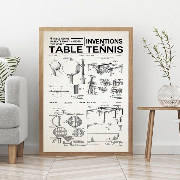 Table Tennis Inventions of Table Tennis Print