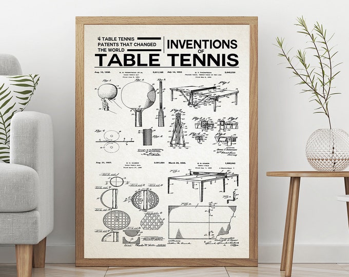 Table Tennis Inventions of Table Tennis Print