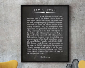 Dubliners by James Joyce The Dead Last Page Book Page Print