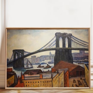 Brooklyn Bridge Art Print by Samuel Halpert, 1884 - American Modernism