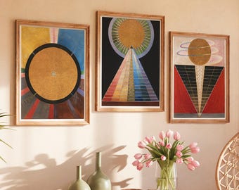 Hilma Af Klint Prints: Abstract Geometric Art, Set of 3