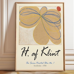 Hilma af Klint Abstract Art Print: Beige Minimalist Decor
