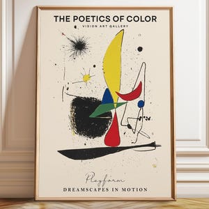 Abstract Surrealist Art Print: Modernist Exhibition Poster