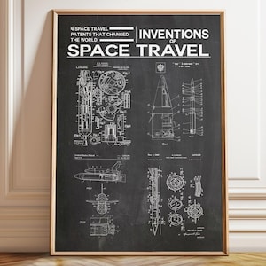 Vintage Space Travel Patent Art Print: Rocket & Capsule Designs