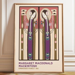 Glasgow Style Elegance: Margaret MacDonald Mackintosh Art Framed Poster - Scottish Art Nouveau - Poster or Framed or Canvas Available