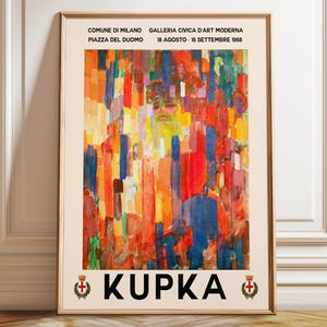 Kupka Abstract Art Print: 1968 Milano Exhibition Poster