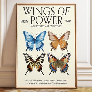 Butterfly Art Exhibition Poster: &#39;Wings of Power&#39; - 1996 London