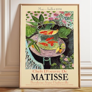 Matisse Art Poster – French Museum Exhibition Print – Chefs D’oeuvre de Matisse Premium Gallery Wall Art –  Poster, Framed and Canvas Print