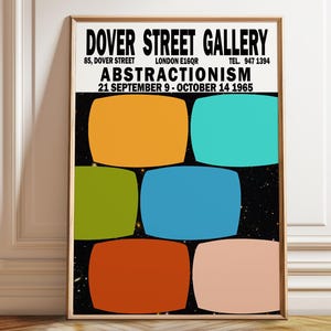 Wystawa sztuki abstrakcyjnej Druk: London Gallery, Mid-Century Modern