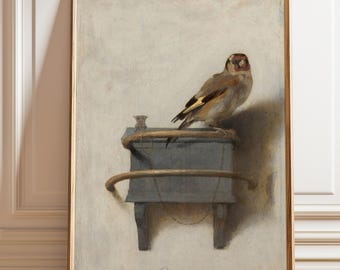 The Goldfinch Painting: Carel Fabritius Bird Art Print, Dutch