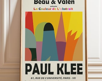 Paul Klee Exhibition Poster: Bauhaus Abstraction Art Print