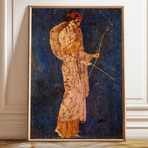 Goddess Diana Print: Ancient Roman Art, Pompeii Fresco