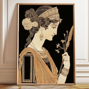 Athena Art Print: Ancient Greek Goddess Poster, Framed or Canvas