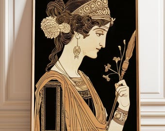 Athena Art Print: Ancient Greek Goddess Poster, Framed or Canvas