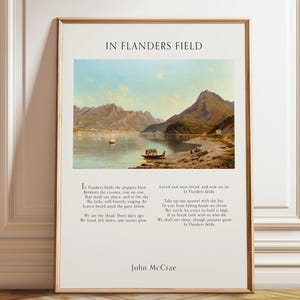 In Flanders Fields Poster: Remembrance Poem Art - Historical Wall Decor