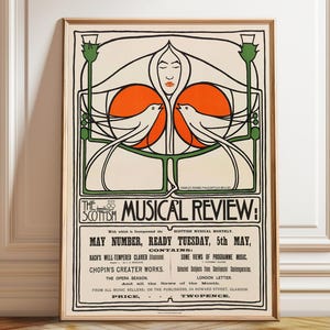 Charles Rennie Mackintosh Scottish Art Nouveau Poster: Glasgow Style Print