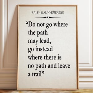 Emerson Quote Print: Inspirational Wall Art, Independence Gift image 1