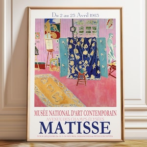 Matisse Pink Room Ausstellungsplakat - 1963 Museum Kunstdruck - gerahmter Kunst
