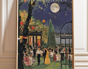 Garden Party Celebration Toast 1888 Oil Painting | Fine Art Print