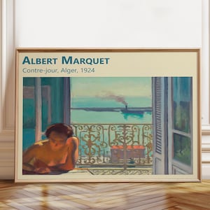 Albert Marquet Fauvist Painting Contre-jour, Alger 1924 Fauvism Painting Capture the Radiant Beauty – Poster, Framed and Canvas Print