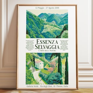 Scenic Italian Countryside Landscape Print – Essenza Selvaggia Nature Art Poster – Travel Wall Decor – Poster, Framed, and Canvas Print