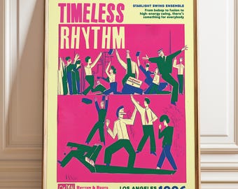 Retro Jazz Festival Poster: Los Angeles 1996 Art Print
