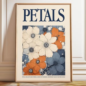 Ethereal Petals Floral Art Print: Vintage Botanical Wall Decor