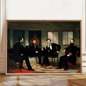 Lincoln and His Generals Civil War Painting: Political Art Print