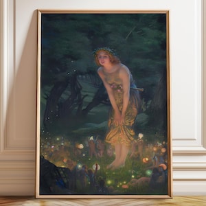 Dragonfly Fairy Art Print: Midsummer Eve Fantasy Illustration