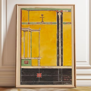 Pompeii Fresco Print: Ancient Roman Wall Art - Architectural Painting