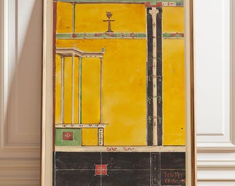 Pompeii Fresco Print: Ancient Roman Wall Art - Architectural Painting