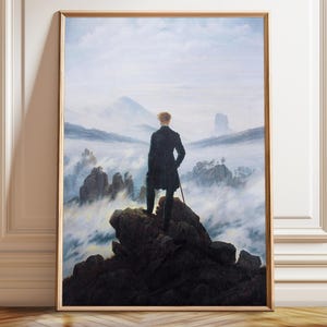 Caspar David Friedrich Print: Wanderer Above the Sea of Fog