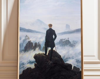 カスパー・ダーヴィト・フリードリヒ版画：霧の海の上の放浪者 - Etsy 日本